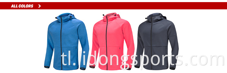 Nangungunang Pagbebenta ng China Pasadyang Ginawa ng Zipper Polyester Jackets na may Hoodies Unisex Plain Zip Up Hoodie